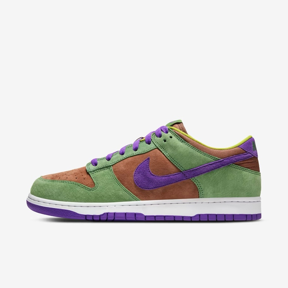 Nike Dunk Veneer Ugly Duckling Shoes Green Purple Men’s 9.5 With Box